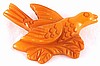 BP658 butterscotch bakelite bird pin